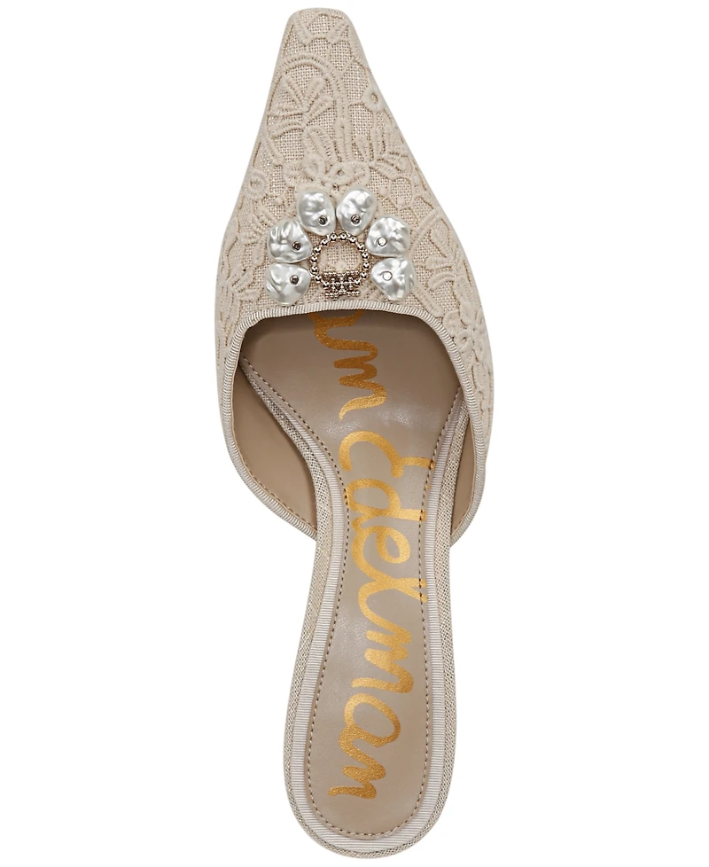 Sam Edelman Women's Brit Embellished-Buckle Dress Mules