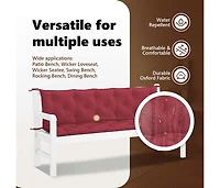 Garden Bench Cushion Wine Red 70.9"x(19.7"+19.7")x2.8" Oxford Fabric