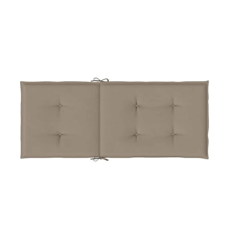 Garden Highback Chair Cushions 4 pcs Taupe 47.2"x19.7"x1.2" Fabric