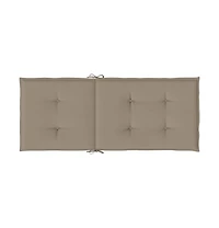 Garden Highback Chair Cushions 4 pcs Taupe 47.2"x19.7"x1.2" Fabric