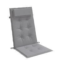 Highback Chair Cushions 4 pcs Gray Oxford Fabric