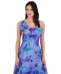 Eliza J Women's Printed Bow Sleeveless Gown