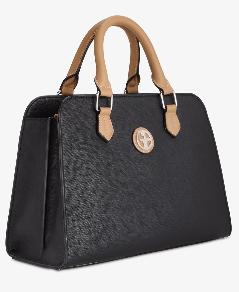Giani Bernini Saffiano Structured Satchel Crossbody, Exclusively at Macy's