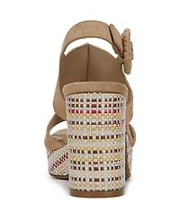 LifeStride Women's Audra Open Square Toe Block Heel Platform Sandals