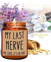 Lovery "My Last Nerve" Lavender Scented Soy Wax Candle, 10 oz.