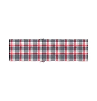 vidaXL Deck Chair Cushion Red Check Pattern (29.5"+41.3")x19.7"x1.6"