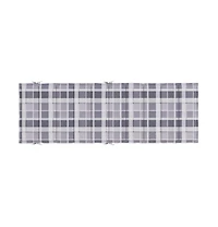 Sun Lounger Cushion Gray Check Pattern 73.2"x22.8"x1.6" Oxford Fabric