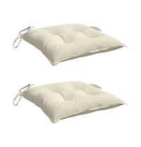 Chair Cushions 2 pcs Cream White 19.7"x19.7"x2.8" Oxford Fabric
