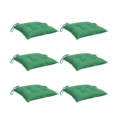 Chair Cushions 6 pcs Green 19.7"x19.7"x2.8" Oxford Fabric