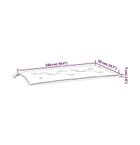 vidaXL Garden Bench Cushion 39.4"x19.7"x2.8" Oxford Fabric