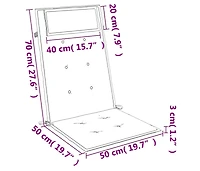 vidaXL Highback Chair Cushions 2 pcs Anthracite Oxford Fabric