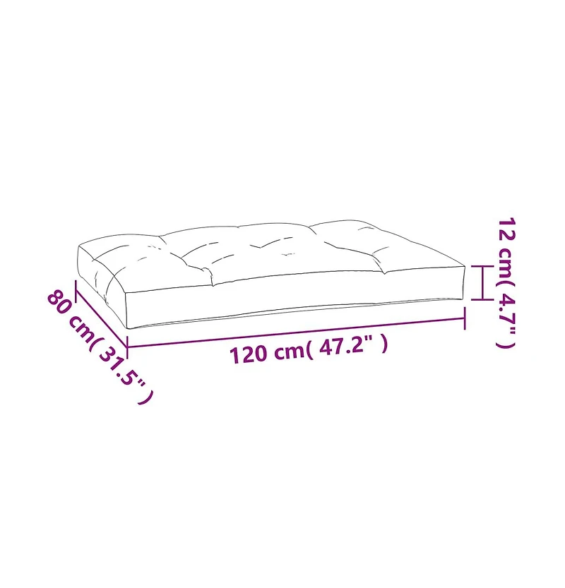Pallet Cushions 3 pcs Anthracite Fabric