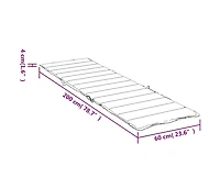 vidaXL Sun Lounger Cushion Multicolor Oxford Fabric