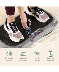 LifePro Vibration Plate – Whole Body Workout Fitness Platform with Loop Bands for Home Training & Exercise Routine