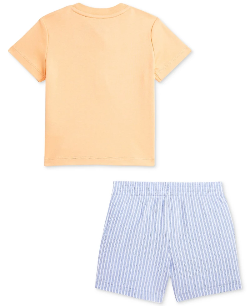 Polo Ralph Lauren Baby Boys Bear Henley Shirt & Mesh Short Set