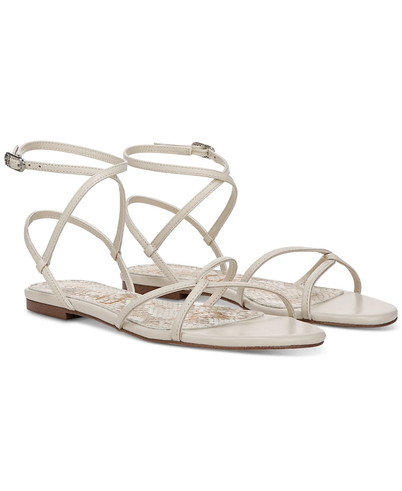 Sam Edelman Women's Elina Ankle-Strap Flat Sandals