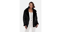 Furniq Uk Women's Genuine Shearling Jacket