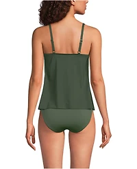 Lands' End Women's Tulip Hem Tankini Top