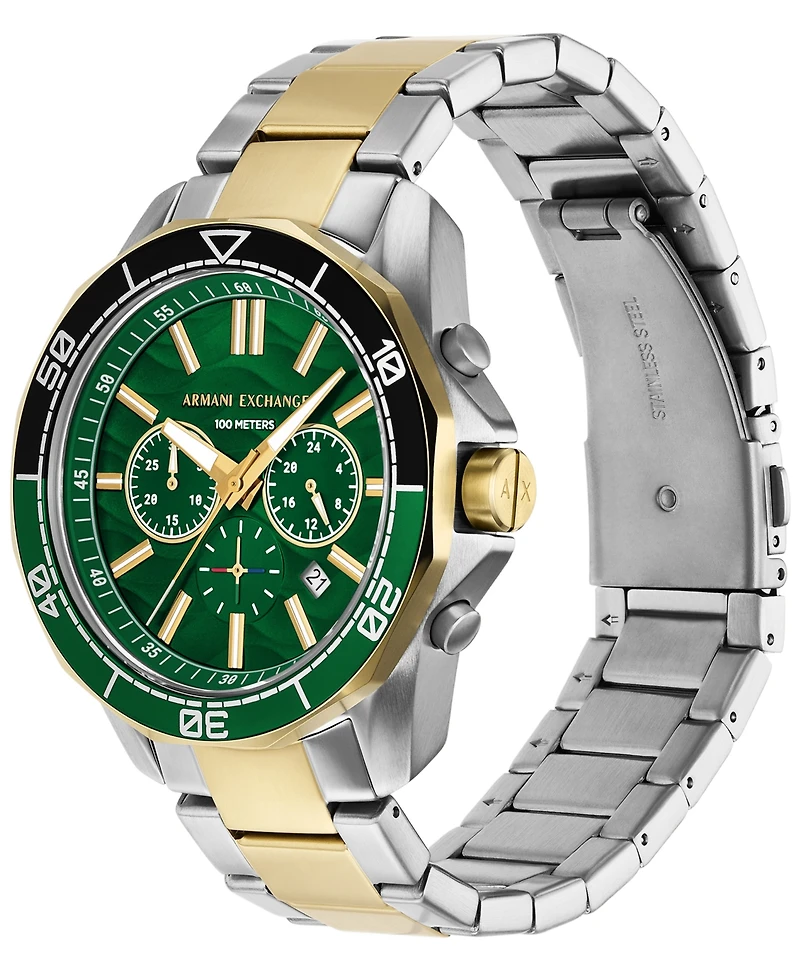 A|X Armani Exchange Men's Quartz Chronograph Two-Tone Stainless-Steel Watch, 44mm