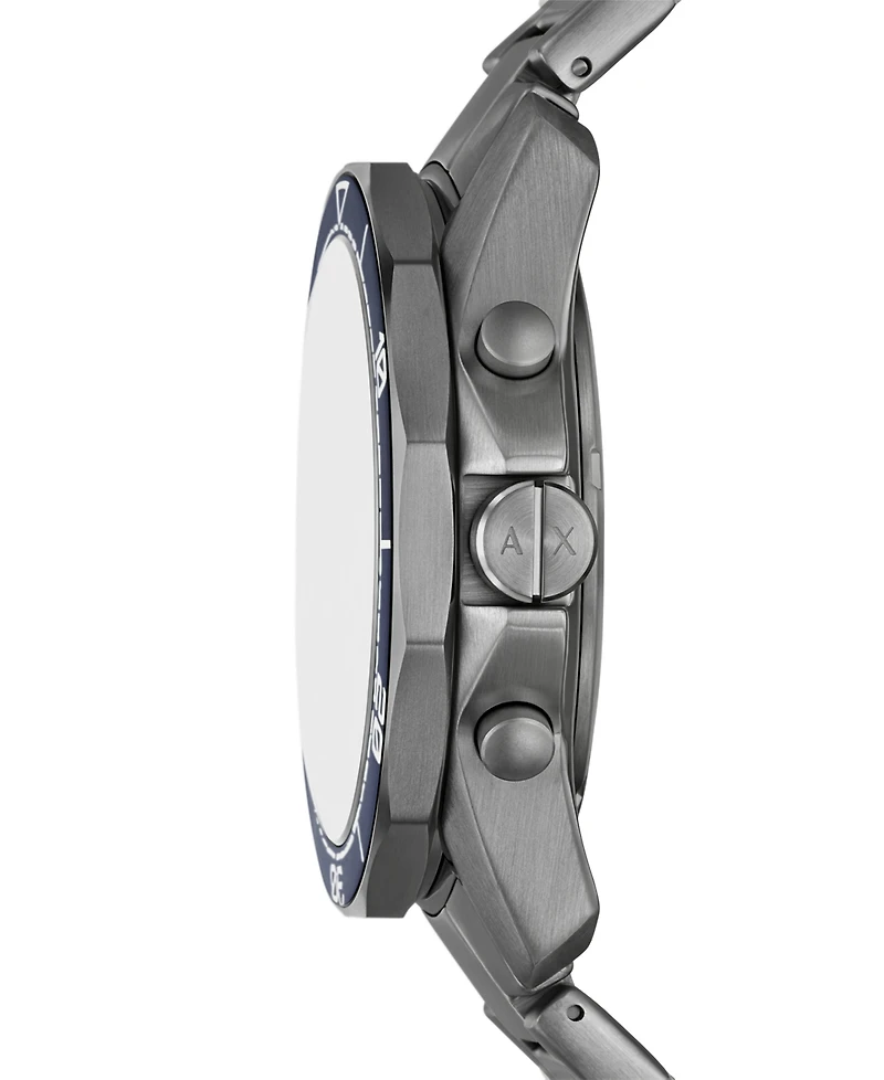 A|X Armani Exchange Men's Quartz Chronograph Gunmetal Stainless-Steel Watch, 44mm