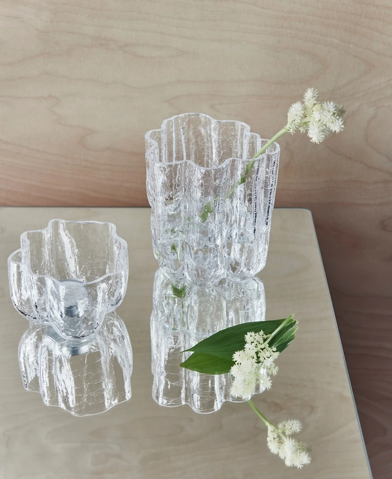 Kosta Boda 3.8" Crackle Crystal Glass Votive Bowl