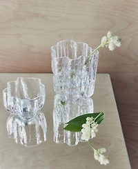 Kosta Boda 3.8" Crackle Crystal Glass Votive Bowl