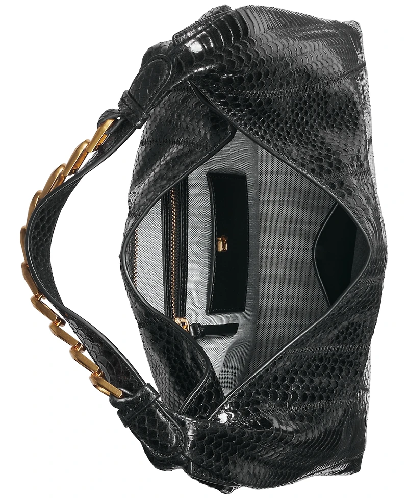 Donna Karan New York Bellmore Small Skipper Snake Shoulder with Bezel Strap
