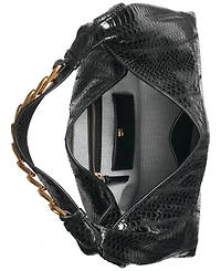 Donna Karan New York Bellmore Small Skipper Snake Shoulder with Bezel Strap