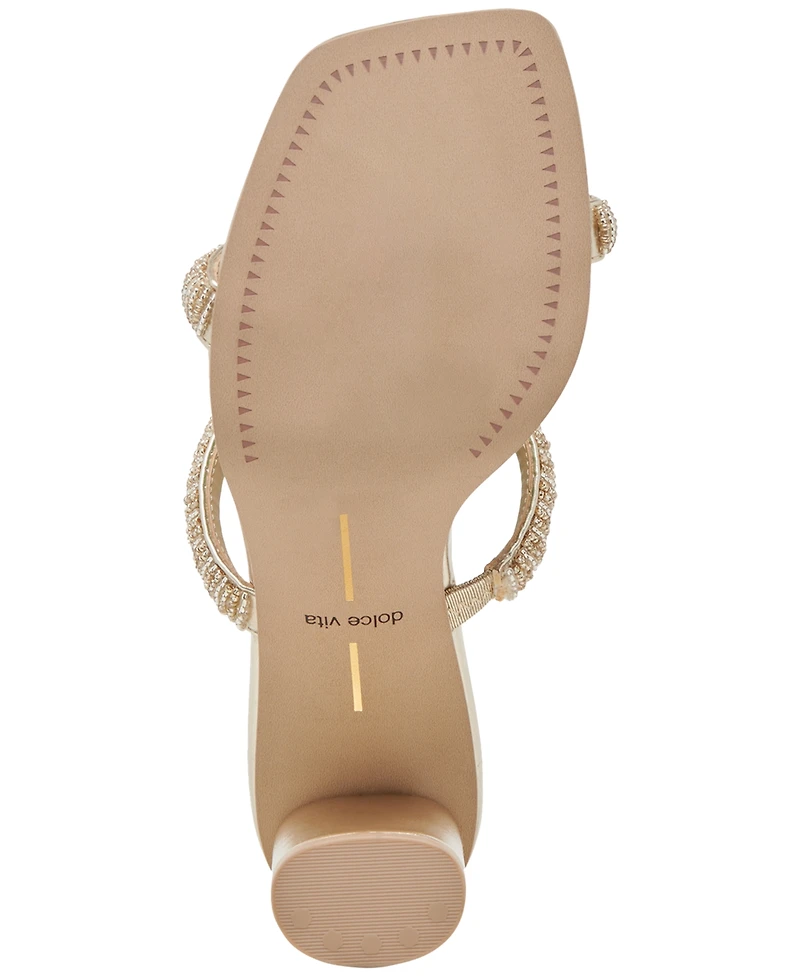 Dolce Vita Women's Nolah Beaded Block-Heel Dress Sandals