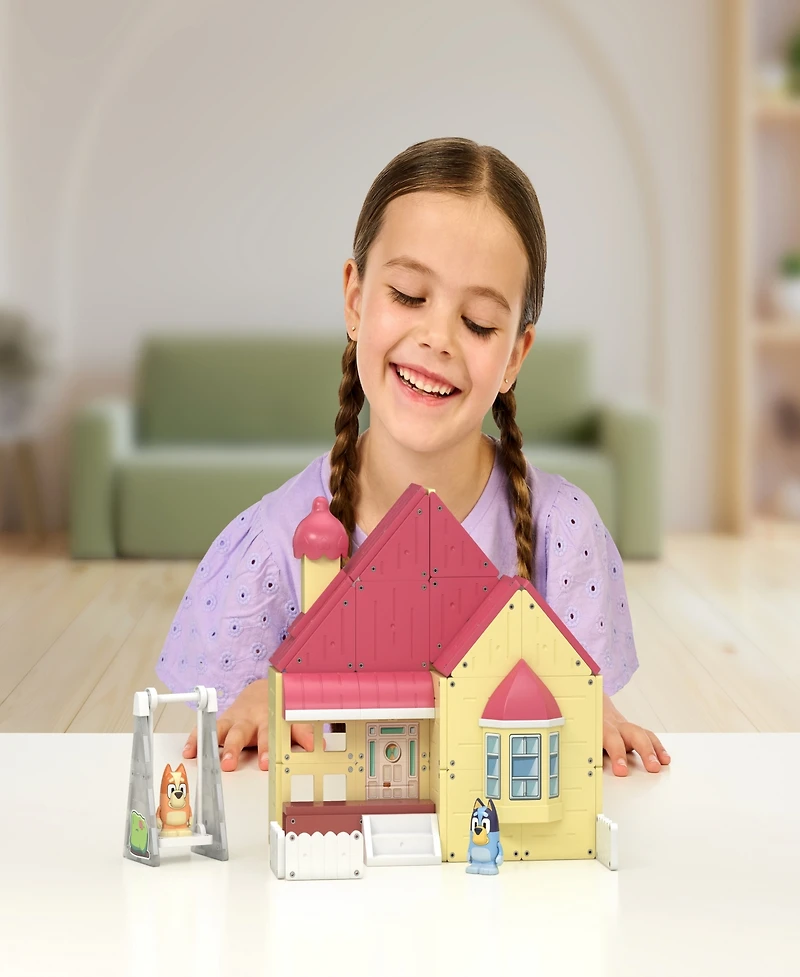 Tile Town Bluey Heeler Home Magnetic Tiles Playset, 46 Piece