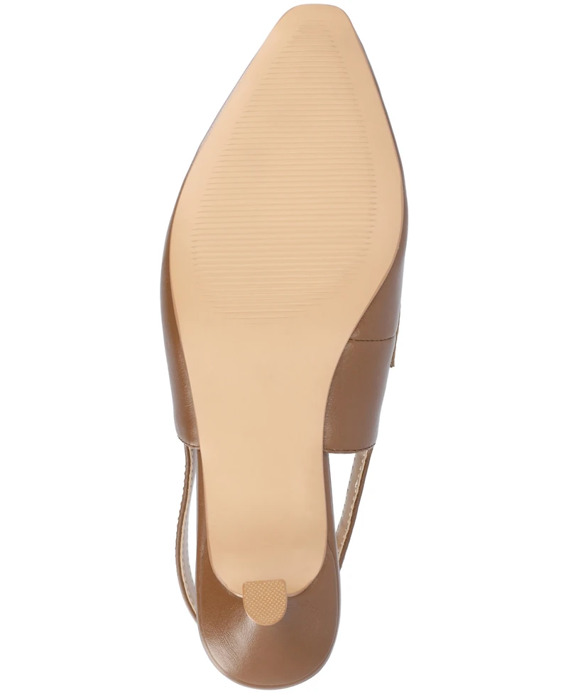 Journee Collection Women's Amory Tailored Kitten Heel Slingback Pumps