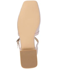 Journee Collection Women's Gretchenn Multi Strap Square Toe Mary Jane Flats