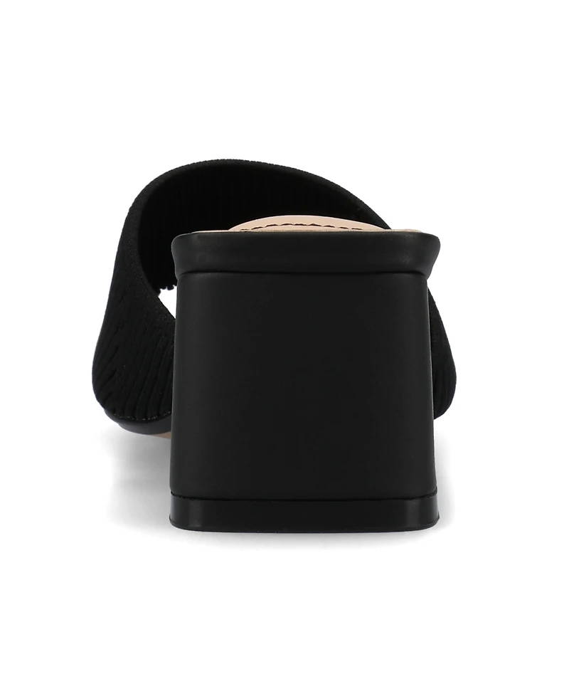 Journee Collection Women's Shilin Slip On Knit Dress Sandals