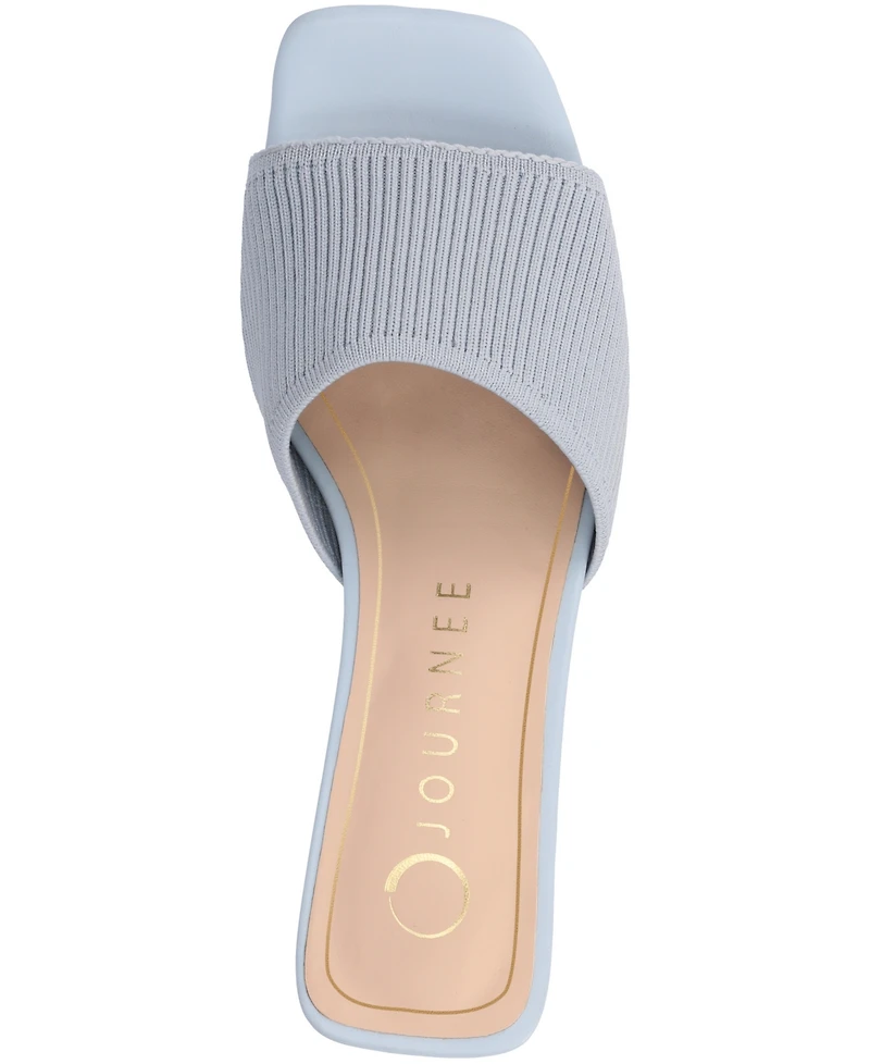 Journee Collection Women's Shilin Slip On Knit Dress Sandals