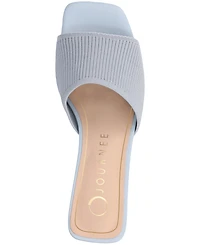 Journee Collection Women's Shilin Slip On Knit Dress Sandals