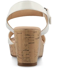 Journee Collection Women's Ranae Ankle Strap Platform Cork Wedge Sandals