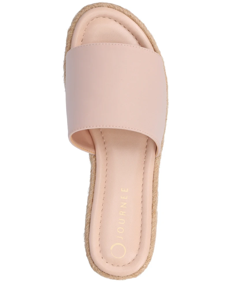 Journee Collection Women's Rosey Espadrille Platform Wedge Sandals