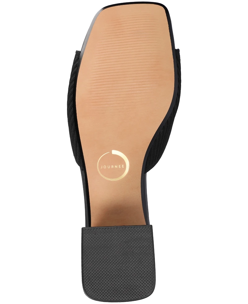 Journee Collection Women's Shilin Slip On Knit Dress Sandals