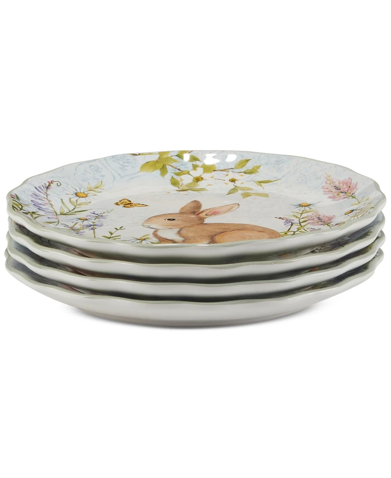 Certified International Easter Meadow Dessert/Salad Plates, Set of 4