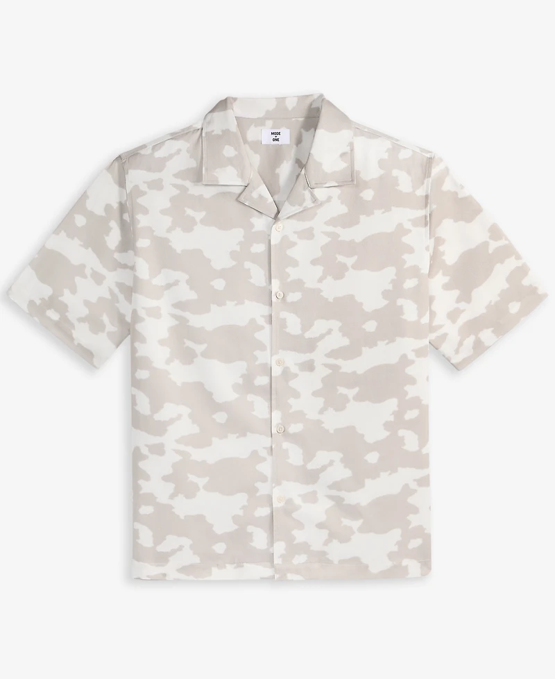 Mode of One Men's Glass Regular-Fit Camouflage Button-Down Camp Shirt, Macy's Exclusive