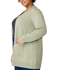Melissa Paige Plus Size Open-Front Cardigan Sweater, Exclusively at Macy's