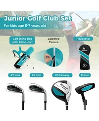 Junior Complete Golf Club Set Right Hand with Rain Hood for Kids