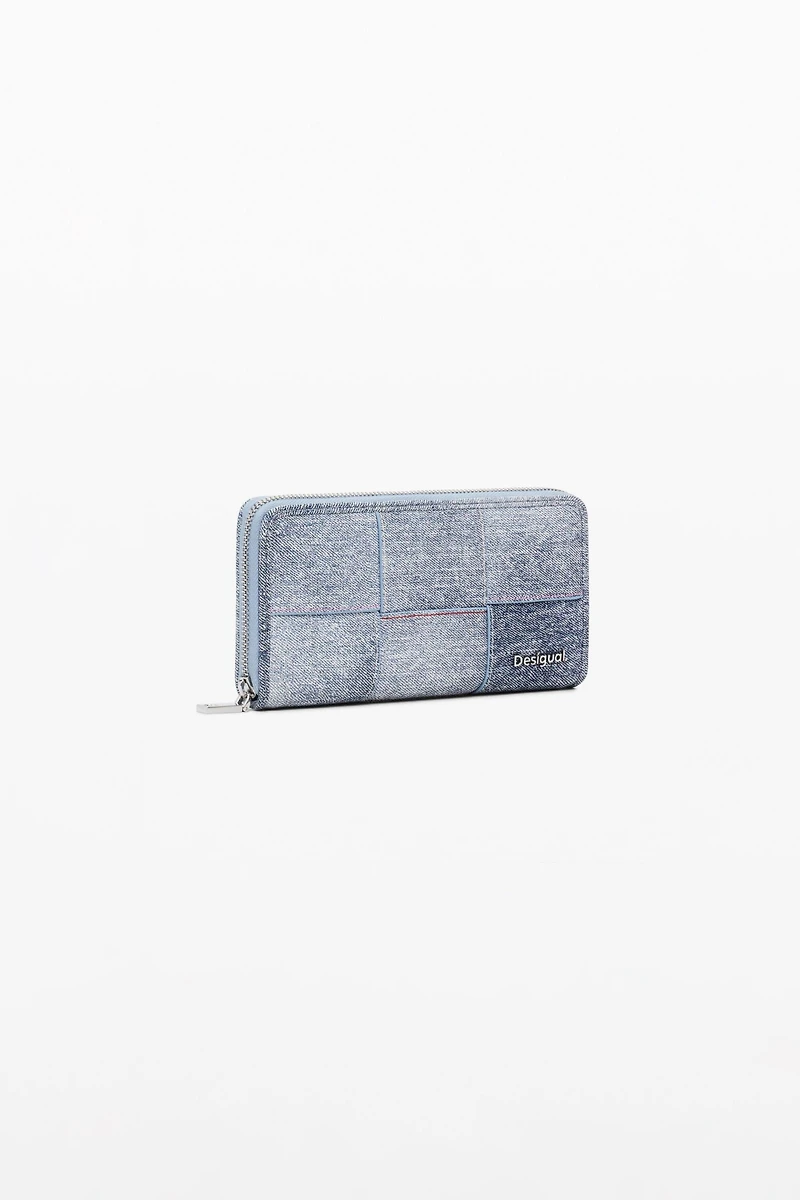 Desigual Women's Braided denim-effect wallet