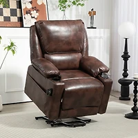 Homcom Lift Recliner Chair, Power Sofa with Massage and Heat,
