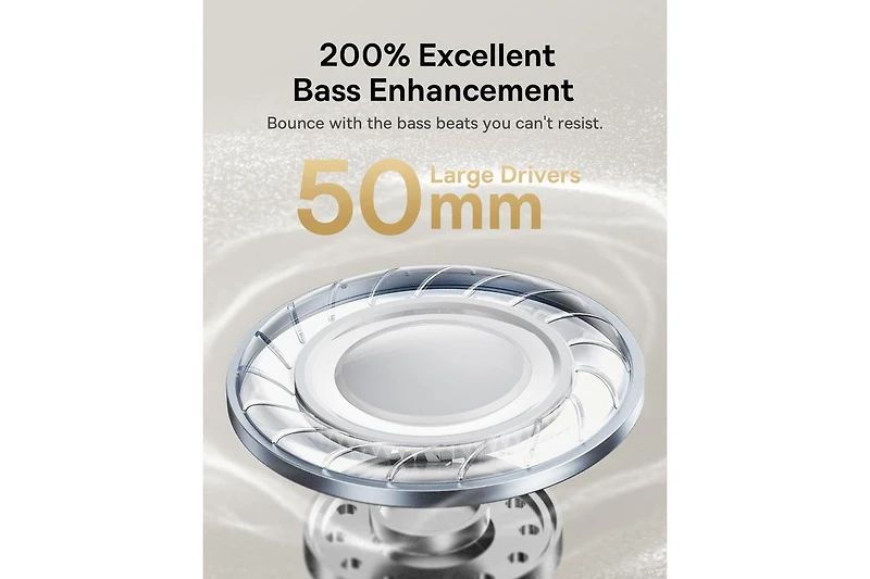 Baseus Active Noise Cancelling Headphones, Bowie 30 Max Head Tracking Spatial Audio, Ldac Hi-Res Wireless Sound, 65H Playtime, Comfort Fit, Clear Call