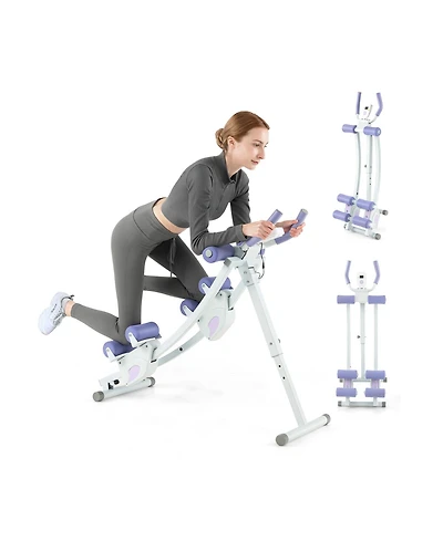 Ab Machine with Lcd Monitor and 4 Adjustable Heights