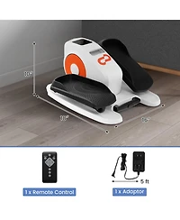 Under Desk Elliptical Machine with Display Monitor for Home Office
