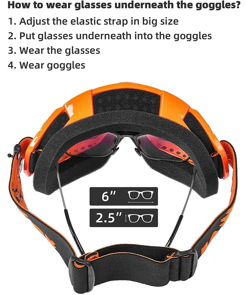 Batfox Dirt Bike Atv Goggles Motorcycle Gear Riding Motocross Dirtbike 4-Wheeler Mx Dh Accessories Glasses for Men Women Youth UV400 Protectio
