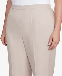 Alfred Dunner Plus Kensington Gardens Relaxed Linen Short Length Pants