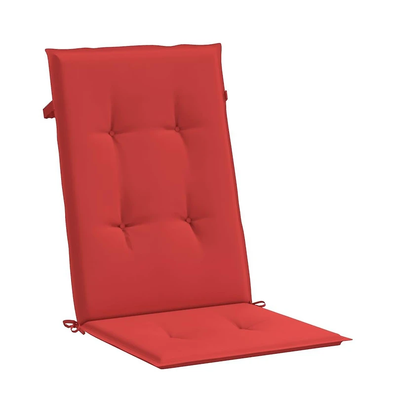 Garden Highback Chair Cushions 6 pcs Red 47.2"x19.7"x1.2" Fabric